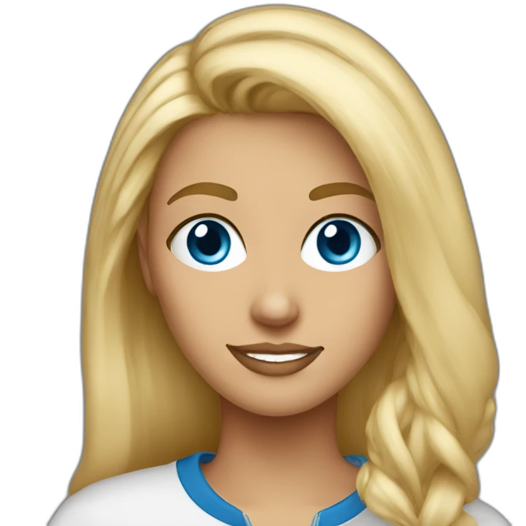 Tall blonde tan girl blue eyes in usc sweatshirt emoji