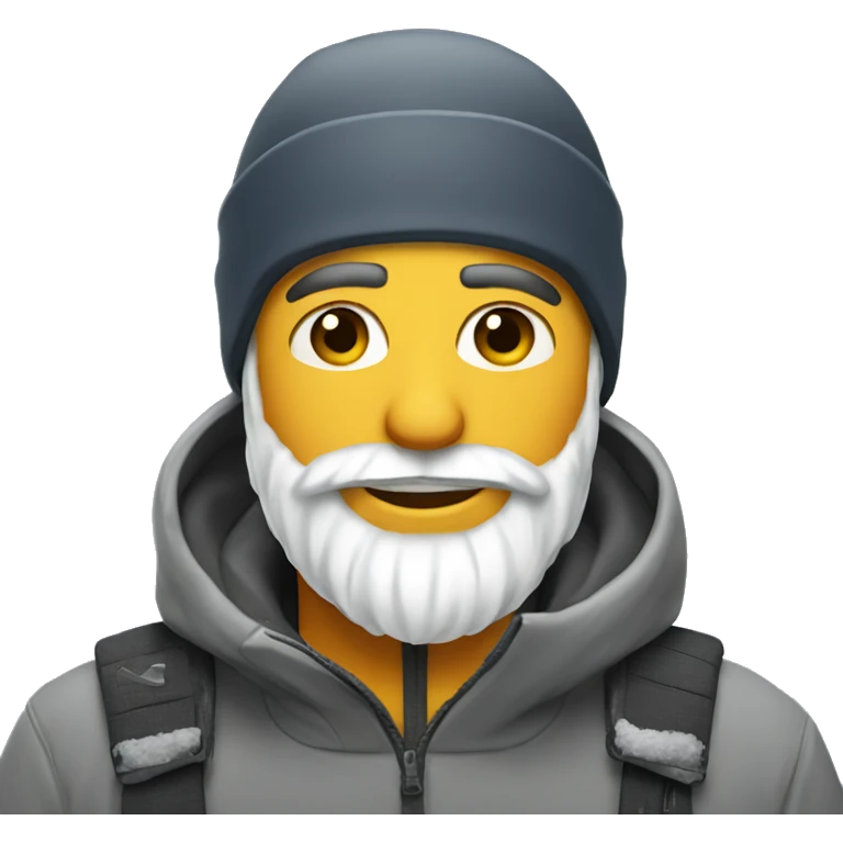 Ski bum with ice beard  emoji