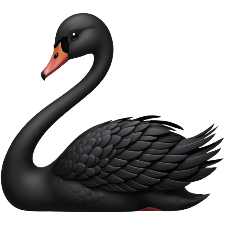 A black colour swan facing towards right side emoji