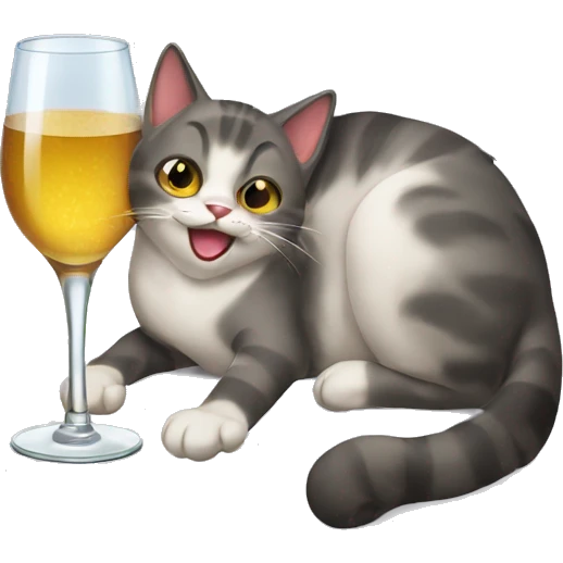 Drunk cat emoji