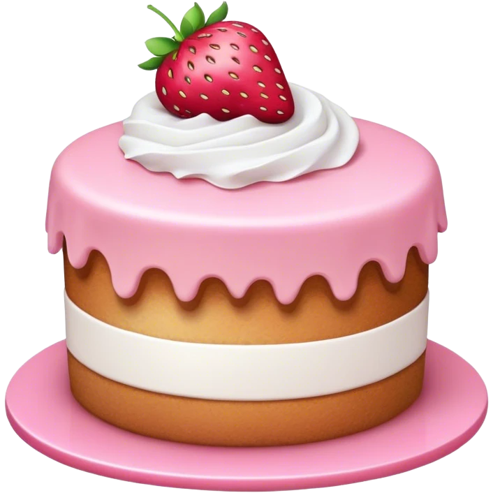 cap cake with strawberry emoji