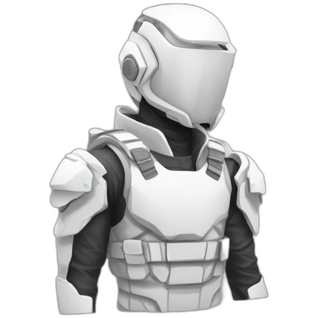 futuristic white Phantom squad Infiltration armored pants emoji