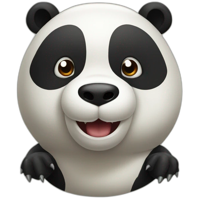 A panda bear mixed with a dinosaur emoji
