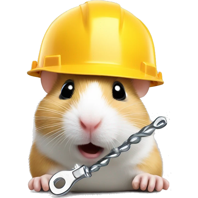 hamster head in a construction helmet with a wrench emoji