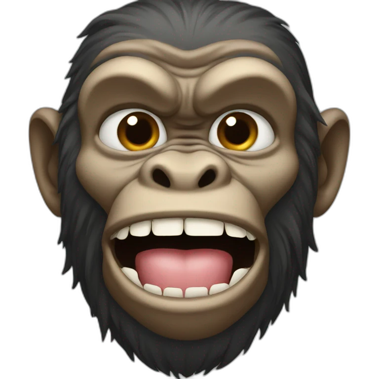 ape mouth closed emoji