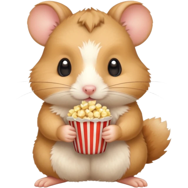 hamster holding pop corn emoji