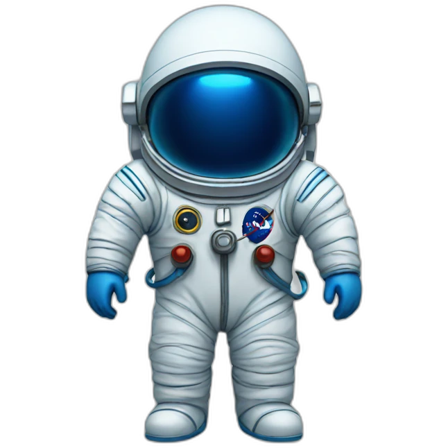blue astronaut emoji