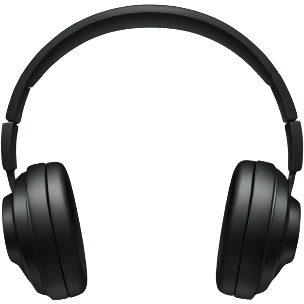 Black headphones emoji