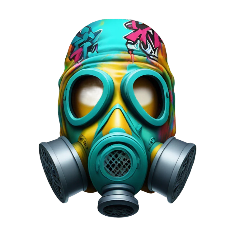 Graffiti Gas Mask emoji