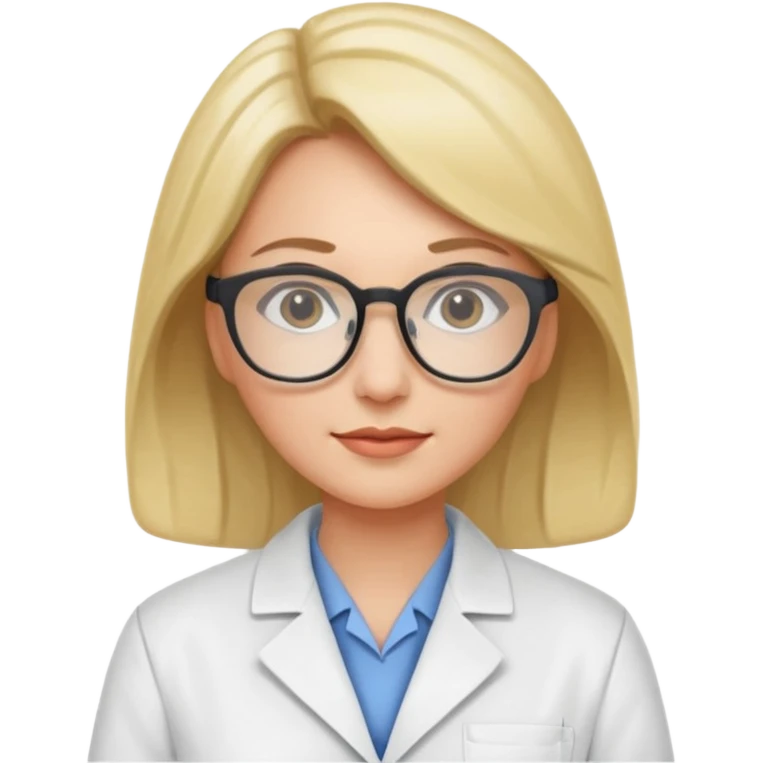 gözlüklü bilim insanı kadın emoji