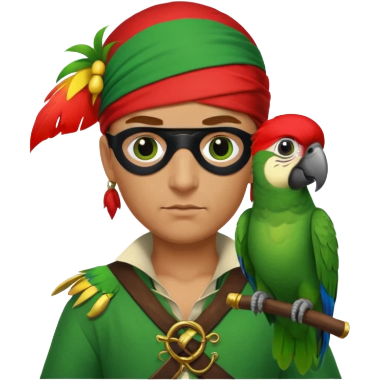 pirate and parrot emoji