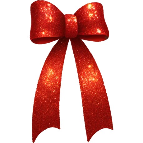 Red glitter bow emoji