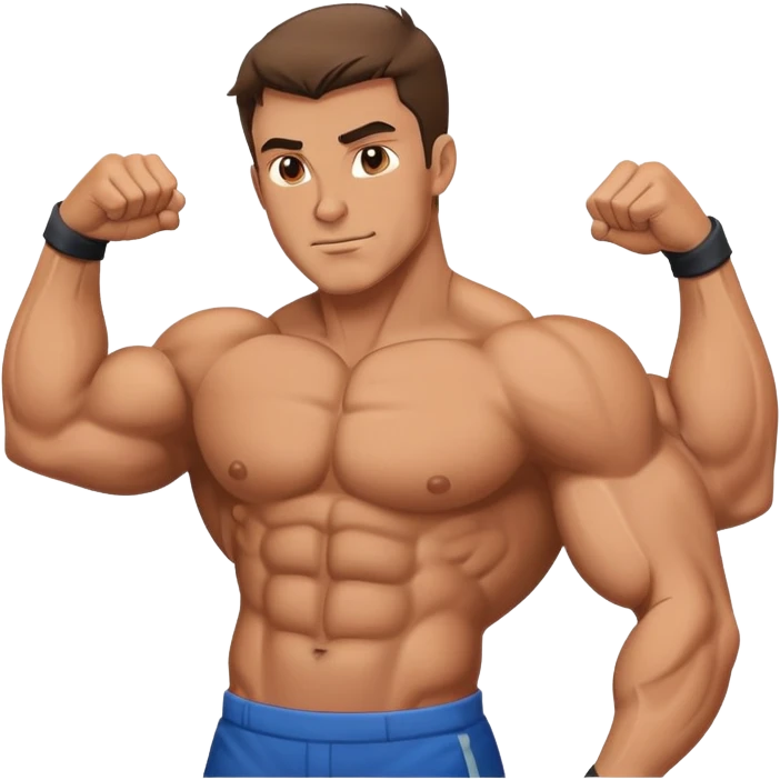 muscular man flexing chest emoji