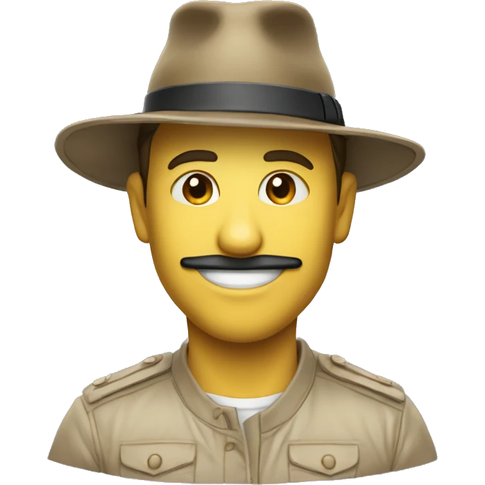Merde avec un chapeau sur la tete emoji