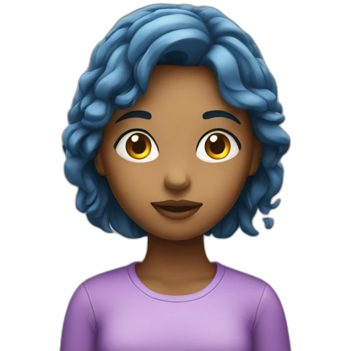 girl thinking emoji