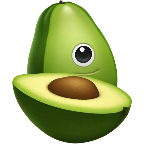 Un aguacate girasol emoji