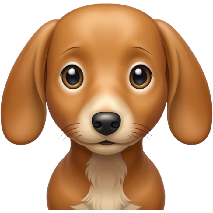 cream color dachshund  emoji