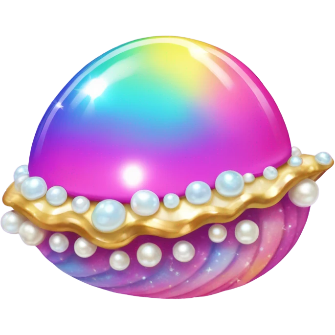 Lisa Frank sparkle clam with pearl  emoji