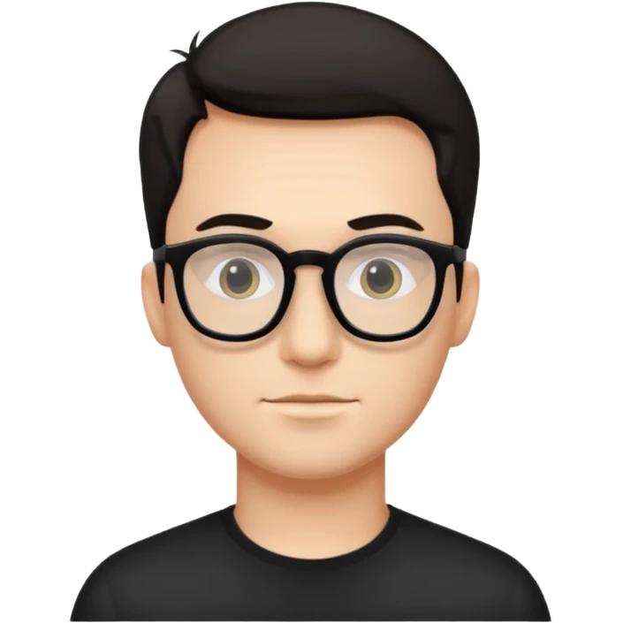 Black Frame Glasses Man emoji