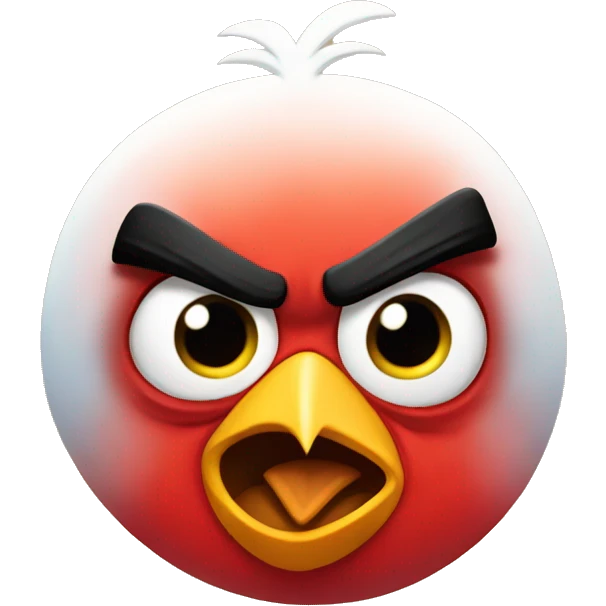 Cute angry bird  emoji