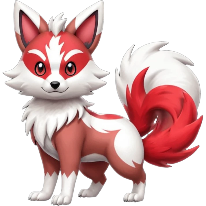 Lycanroc-Zangoose-Zorua-Furret-fusion emoji