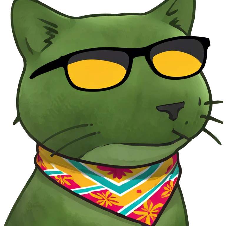 Cat with sunglasses emoji