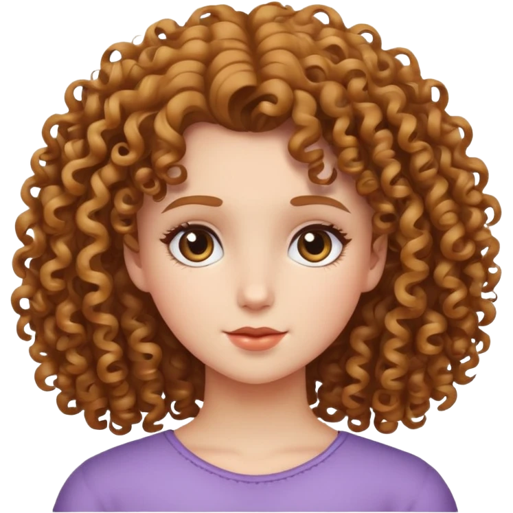 Curly hair girl emoji
