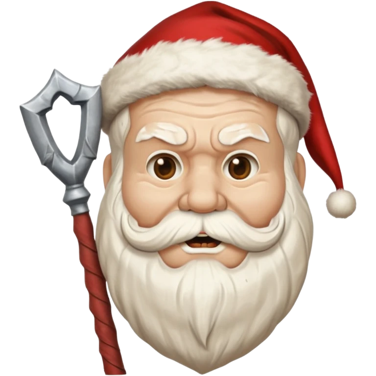 Santa in a mace mask emoji