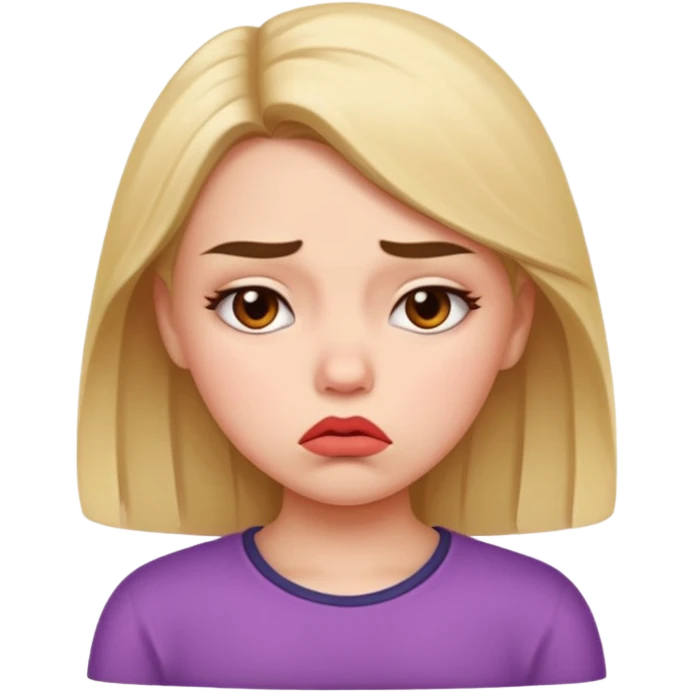 girl pouting emoji
