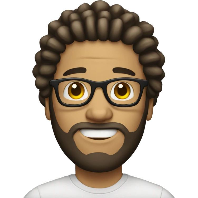 white man with dreadlocks and glasses emoji