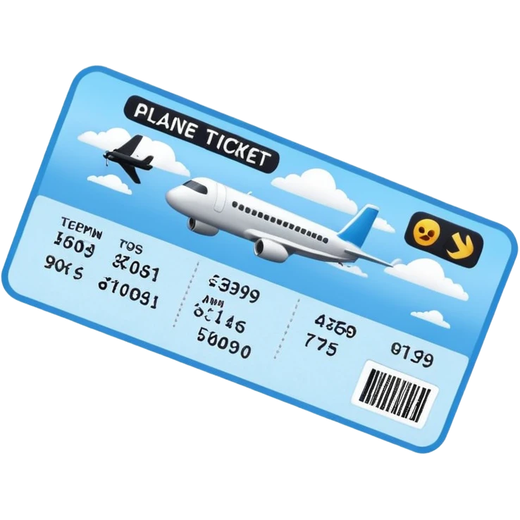 Fly ticket emoji