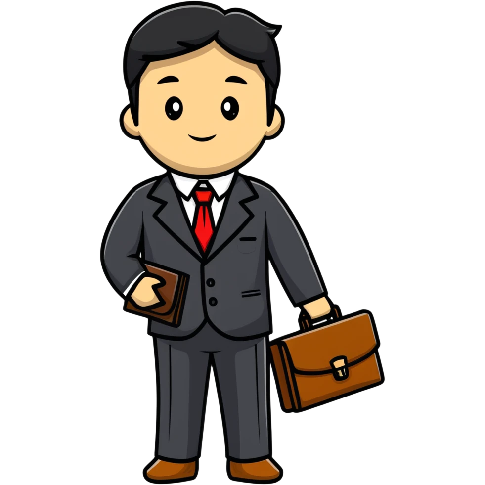 Professional Pakistani diplomat in traditional formal clothing with briefcase emoji