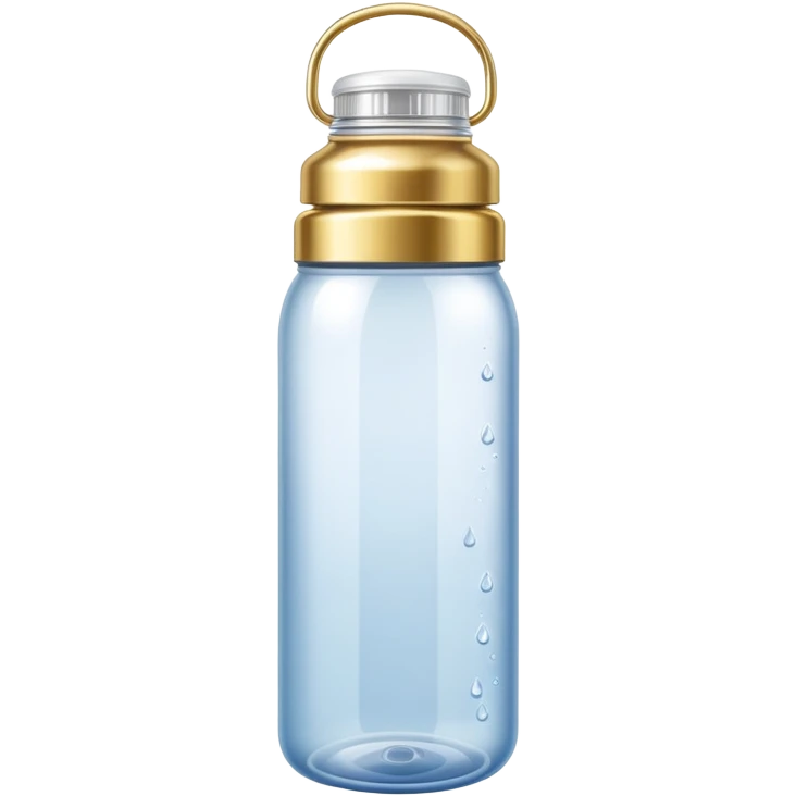 water bottle gold metal lid emoji