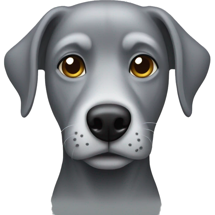 All grey dog emoji