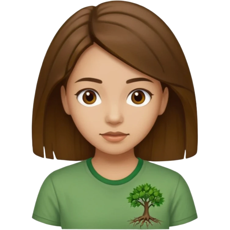 Make a zumba coach emoji, brown eyes, brown hair girl, green shirt withe "the roots" on it emoji