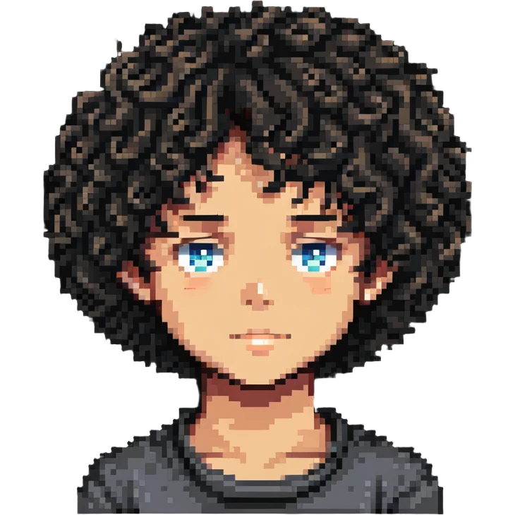 curly hair boy emoji