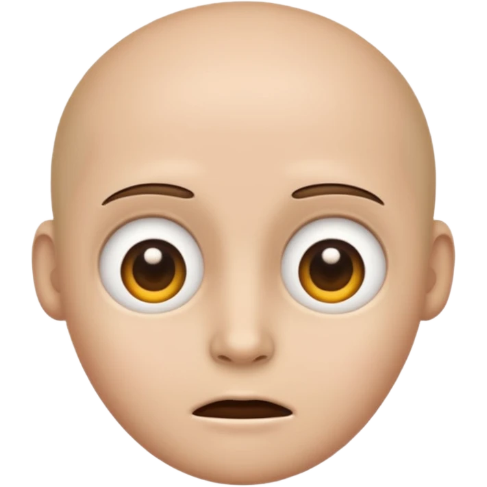 emoji with *NO* eyebrows staring into your soul  emoji
