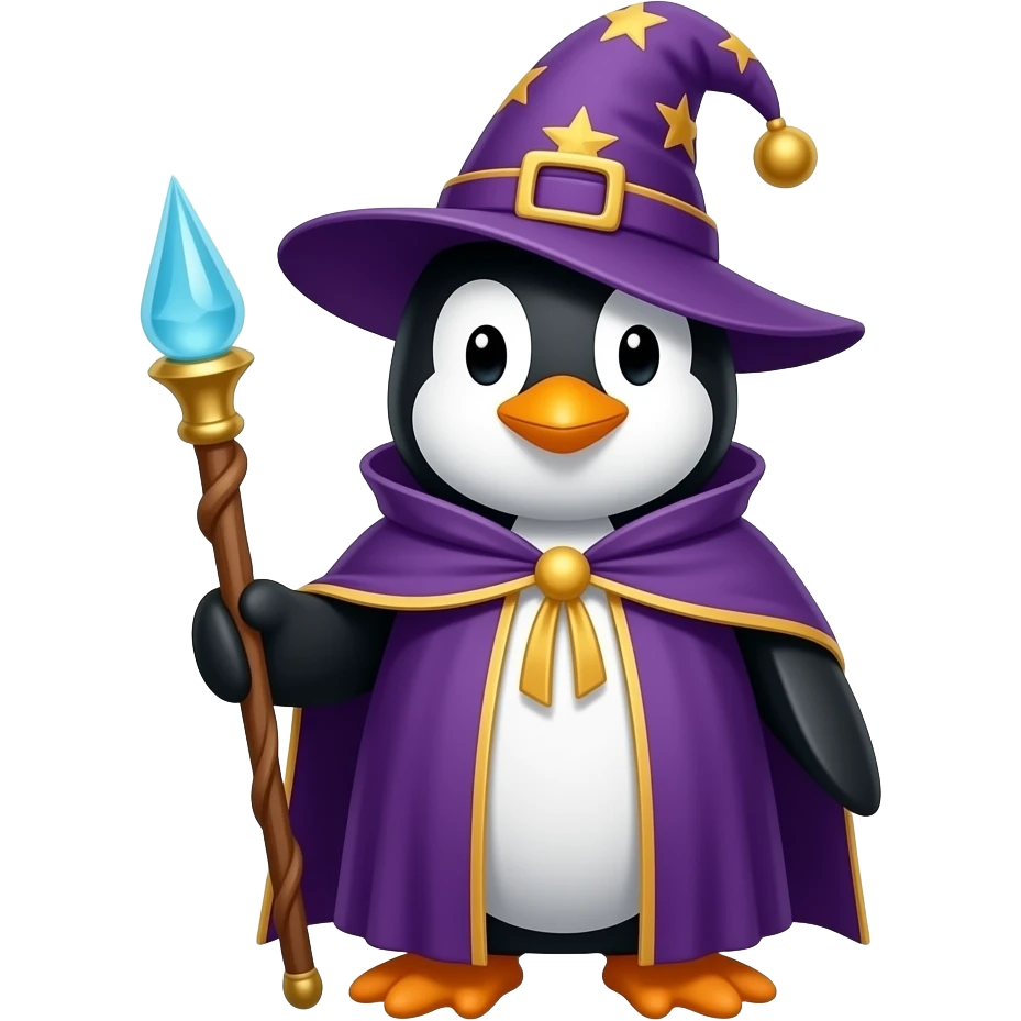 Penguin Wizard emoji