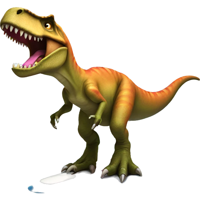 T-Rex on surfboard emoji