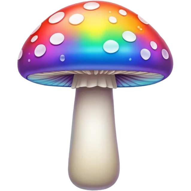 A rainbow mushroom  emoji