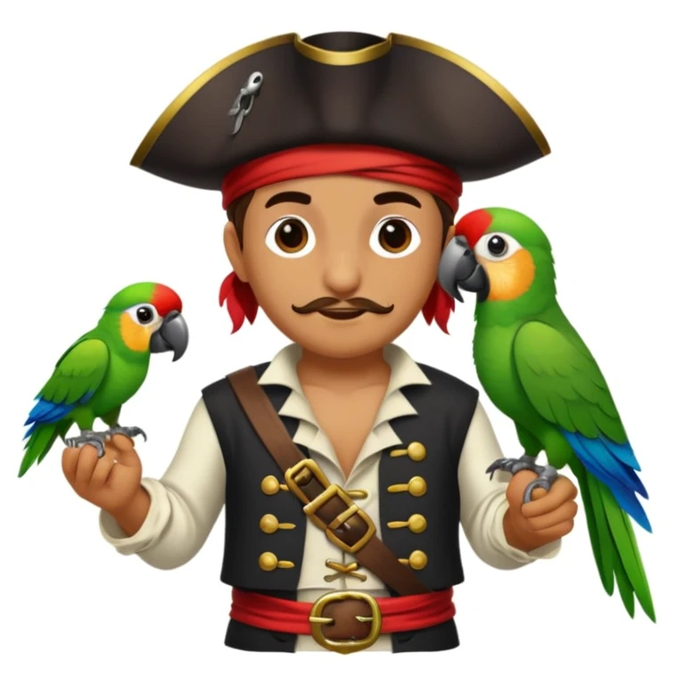 pirate and parrot emoji
