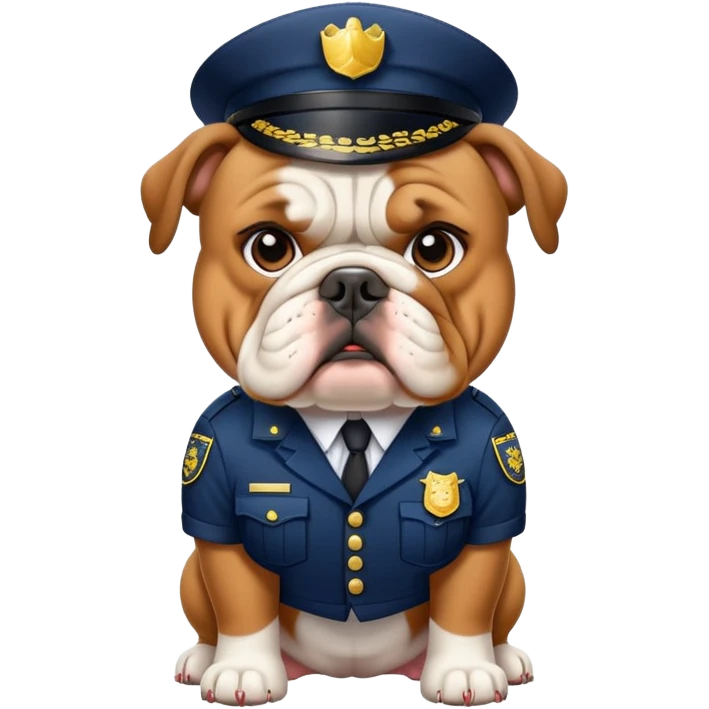 english bulldog as a security guard emoji