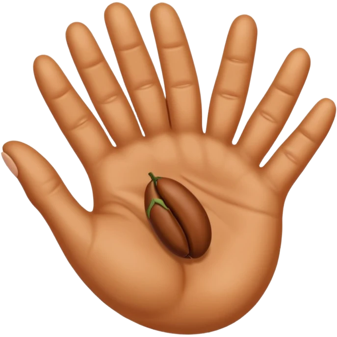 Hand Flicking a bean emoji