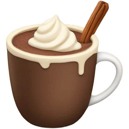 Hot chocolate with cream beige cup emoji