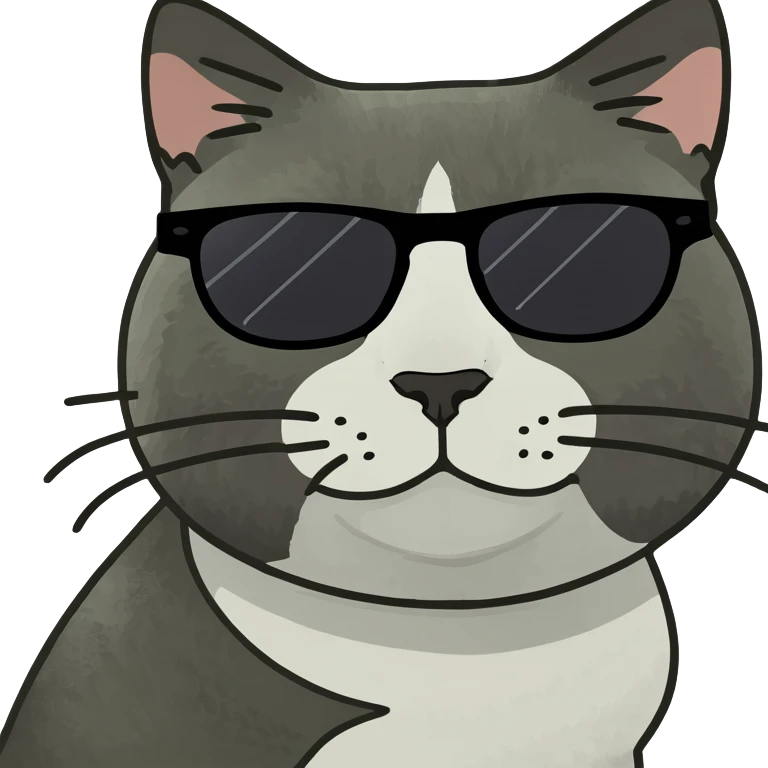 Cat with sunglasses emoji