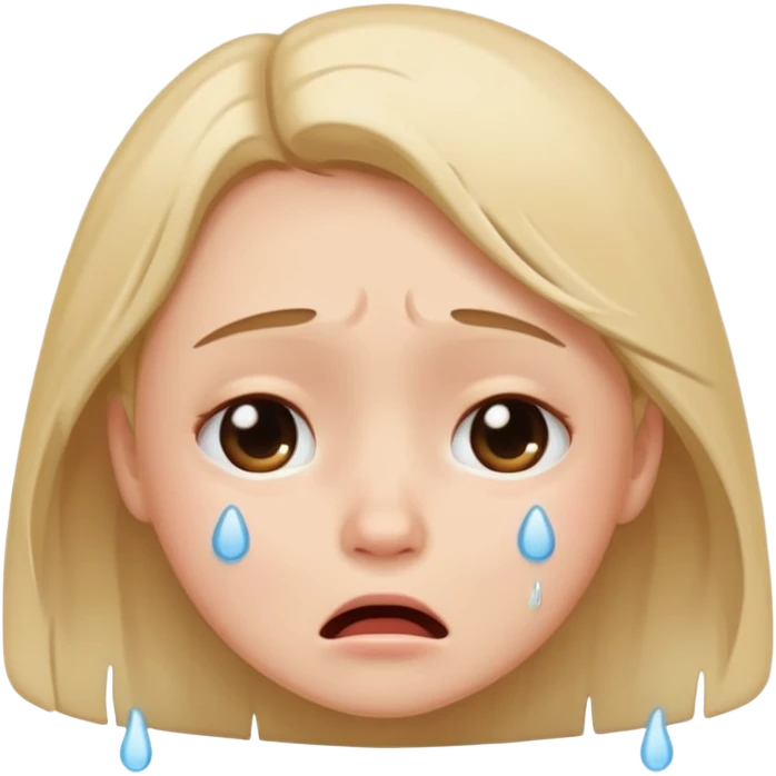 Cute adorable crying  emoji