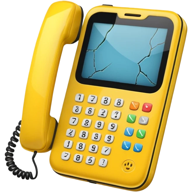 Yellow phone,Lost & Found Object. emoji