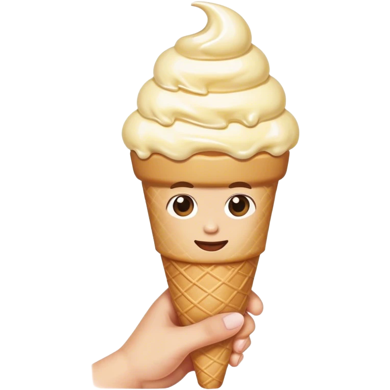 Person with ice cream emoji