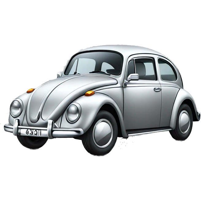 Volkswagen bettle silver emoji