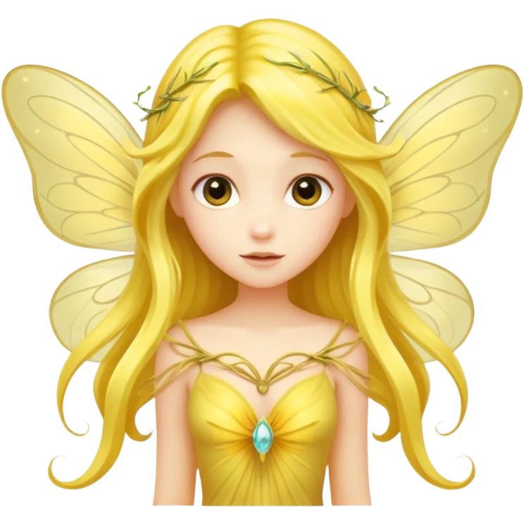 Yellow fairy emoji